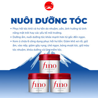 Kem Ủ Tóc Cao Cấp Fino Shiseido Phục Hồi Hư Tổn Nuôi Dưỡng Tóc Bóng Khoẻ Giảm Khô Xơ Gãy Rụng 230g