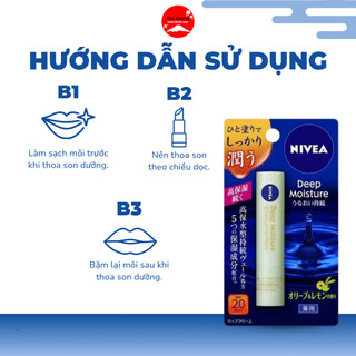 Son Dưỡng Môi Chống Nắng Nivea Làm Mềm Dưỡng Ẩm Hồng Môi SPF26 Nội Địa Nhật (Không Màu + Có Màu)