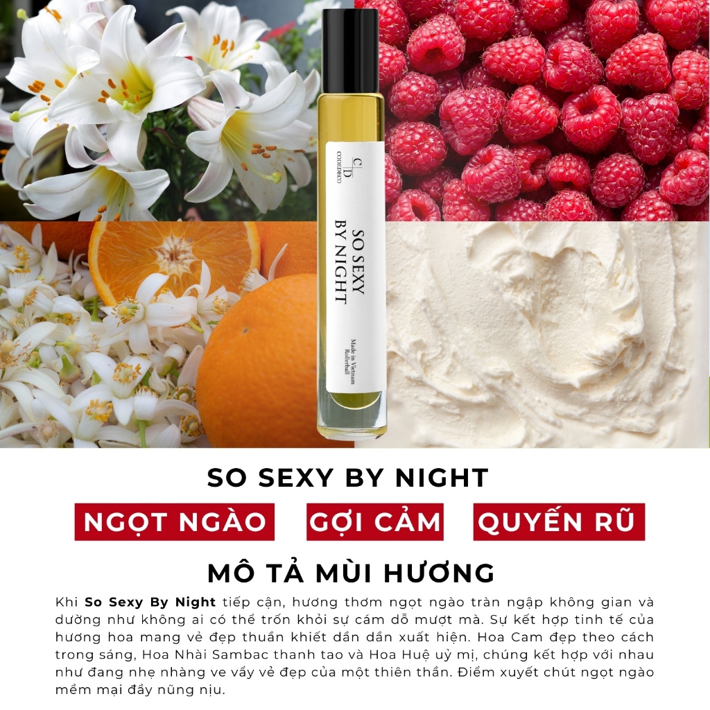 Ảnh Tinh dầu thơm nữ CODEDECO So Sexy By Night 10ml dạng lăn - Ngọt ngào, Quyến rũ 2