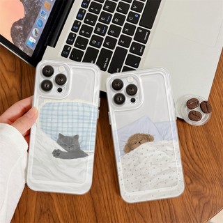 Ốp Lưng iPhone Pet Sleep Viền Thẳng Chống Sốc, Trong Suốt Bảo Vệ Camera - iP 7/8/X/XS/11/12/13/14/15/16/17/Plus/Pro/Max