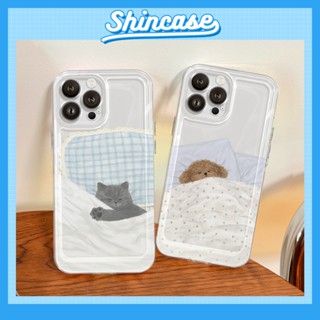 Ốp Lưng iPhone Pet Sleep Viền Thẳng Chống Sốc, Trong Suốt Bảo Vệ Camera - iP 7/8/X/XS/11/12/13/14/15/16/17/Plus/Pro/Max