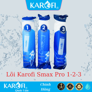 Bộ lõi lọc nước thô 123 Smax Pro Karofi - Hàng chính hãng 100% , Dùng cho máy lọc nước RO KAQ-U95, KAQ-U06 KAQ-O06