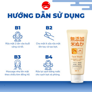 Sữa Rửa Mặt Cám Gạo Rosette Tẩy Tế Bảo Chết Làm Sạch Lỗ Chân Lông Giữ Ẩm Cho Da Khô 140g