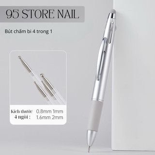 Bút chấm bi 4 in 1 - bút bi vẽ móng gồm 4 ngòi nhiều kích thước dùng trang trí nail