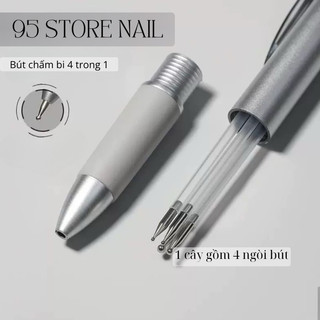 Bút chấm bi 4 in 1 - bút bi vẽ móng gồm 4 ngòi nhiều kích thước dùng trang trí nail