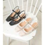 La Muse - Giày slingback gót vuông ren lưới Lace