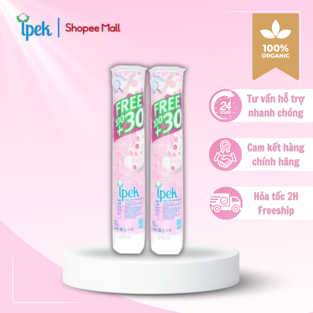 Ảnh Combo 2 bông tẩy trang ipek thổ nhĩ kỳ 150 miếng 100% tự nhiên cao cấp 1