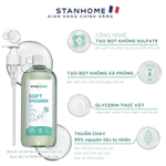 Sữa tắm, rửa mặt không xà phòng cho da nhạy cảm giảm ngứa,dịu kích ứng Stanhome  Soft Shower 740ml — ảnh 5