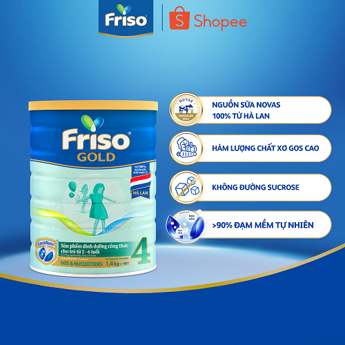 Sữa Bột Friso Gold 4 1400g (Dành Cho Trẻ Từ 2 - 6 Tuổi)
