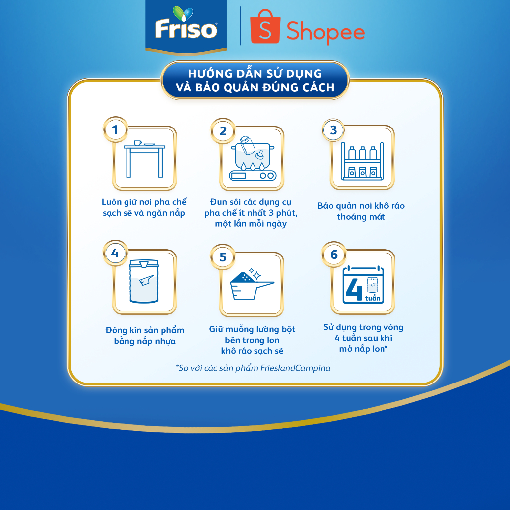 [Tặng 1 Lon Friso Gold 4 380g] Combo 2 Lon Sữa Bột Friso Gold 4 1400g/lon (cho trẻ từ 2-6 tuổi)