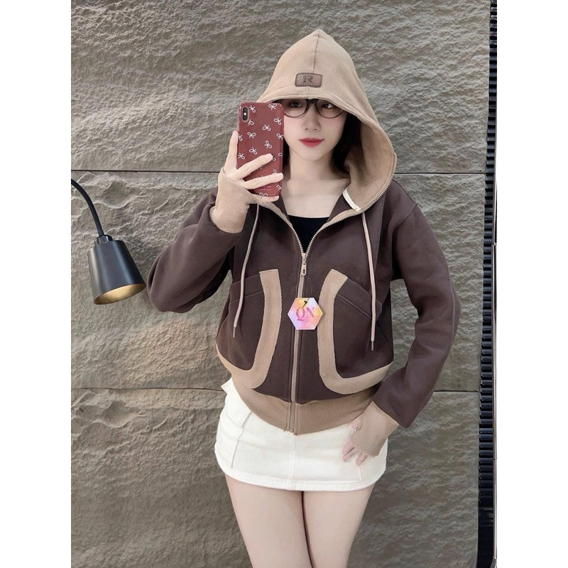 Áo khoác nữ vải pc cotton mix gân kiểu mới, áo chống nắng nữ - N2