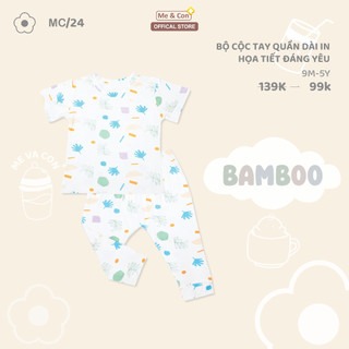 Bộ cộc tay quần dài, cho bé thương hiệu Mẹ & Con+, co giãn, thoải mái, cho bé từ 9 tháng đến 5 tuổi