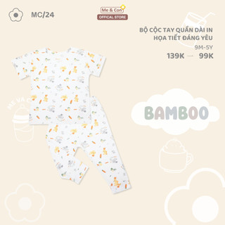 Bộ cộc tay quần dài, cho bé thương hiệu Mẹ & Con+, co giãn, thoải mái, cho bé từ 9 tháng đến 5 tuổi
