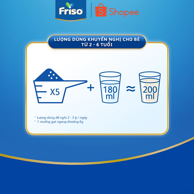 [KOL] [Tặng 1 Lon Friso Gold 4 380g] Combo 2 Lon Sữa Bột Friso Gold 4 1400g/lon (cho trẻ từ 2-6 tuổi)