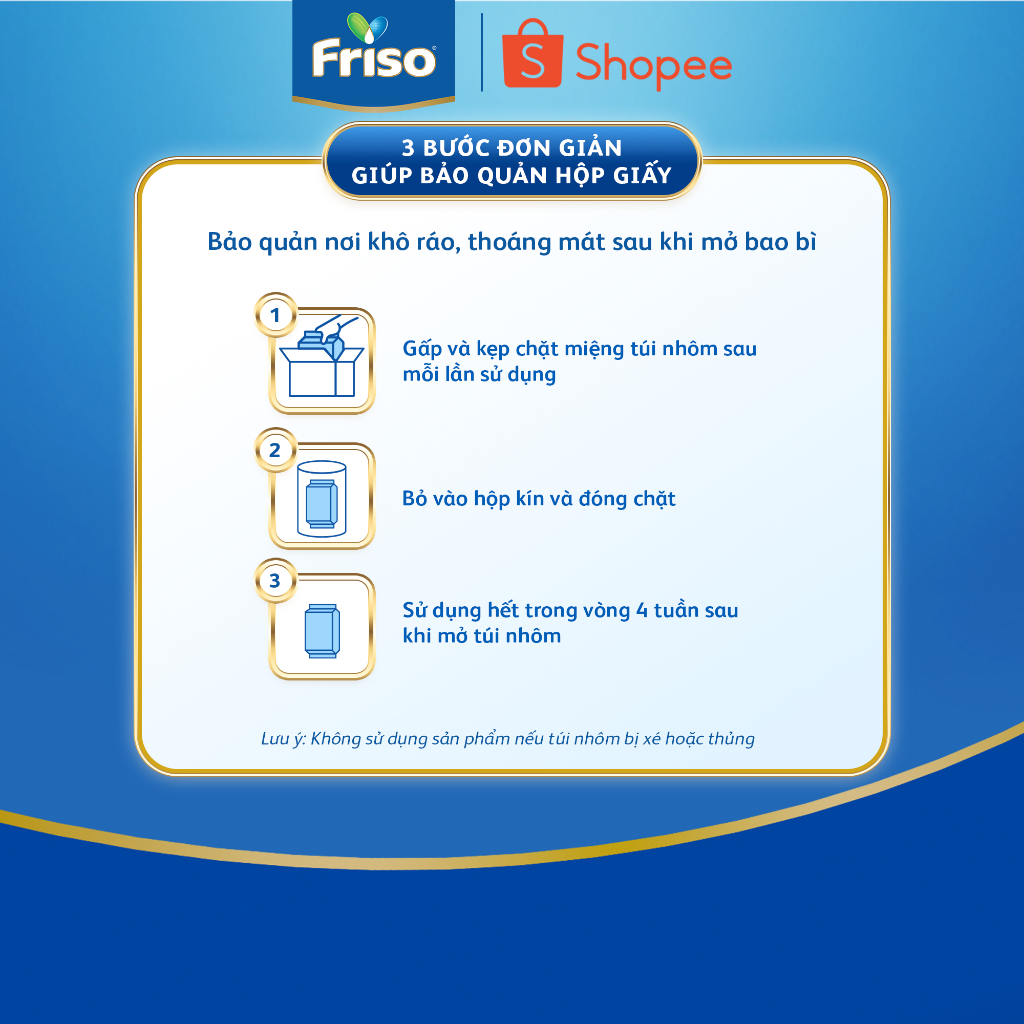 Bộ 2 Hộp Sữa Bột Friso Gold 4 Hộp Giấy 2kgx2