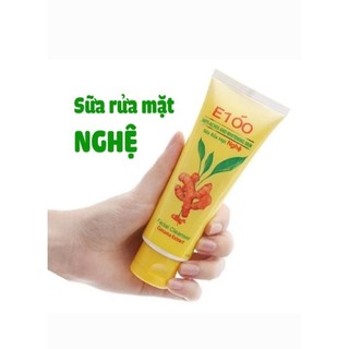 Sữa Rửa Mặt E100 Nghệ 100g: Mờ Thâm - Trắng Da - Ngừa Mụn : Chính Hãng