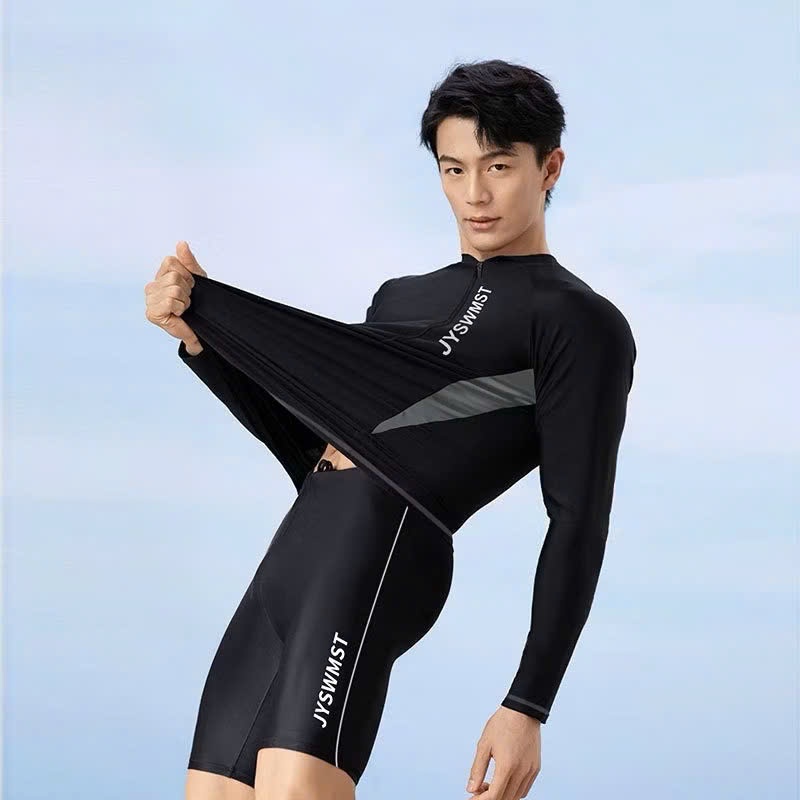 [Ms 065] Size M-L-XL Đồ Bơi COUPLE nam nữ đen tay dài  kín đáo, kiểu dáng thể thao phong cách hàn quốc HAN.T Shop