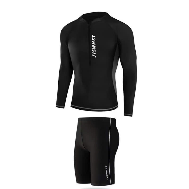 [Ms 065] Size M-L-XL Đồ Bơi COUPLE nam nữ đen tay dài  kín đáo, kiểu dáng thể thao phong cách hàn quốc HAN.T Shop