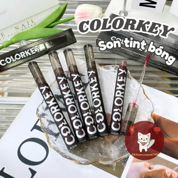 [COLORKEY] Son Tint Bóng COLORKEY Vỏ Đen Mềm Mịn Môi, Airy Lip Mirror, 1.7g
