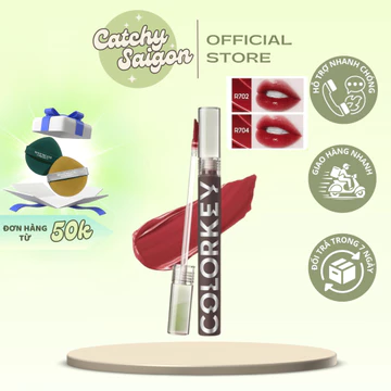 [COLORKEY] Son Tint Bóng COLORKEY Vỏ Đen Mềm Mịn Môi, Airy Lip Mirror, 1.7g