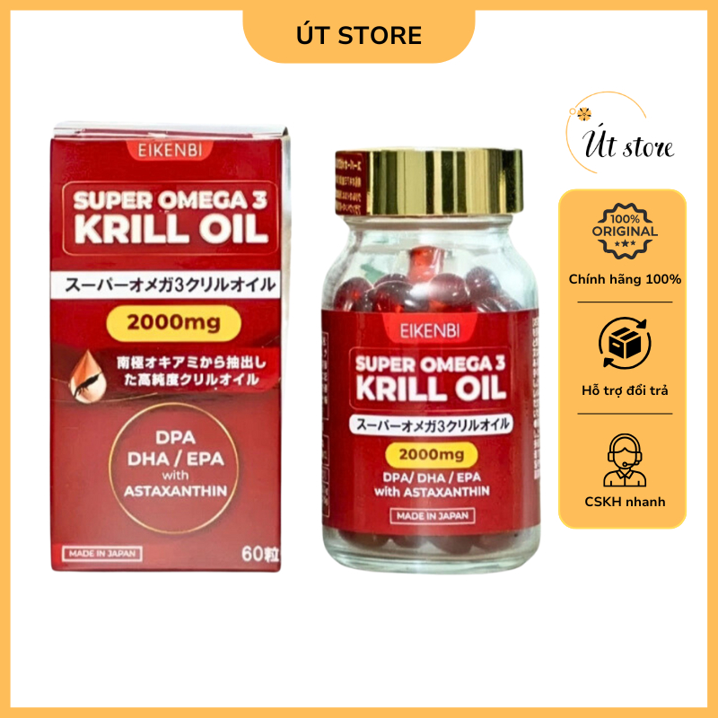 Hộp 60 Viên Uống Dầu Nhuyễn Thể Eikenbi Siêu Omega-3