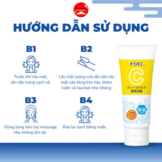 Sữa Rửa Mặt Melano CC Dưỡng Sáng Da Sạch Sâu Cấp Ẩm Giảm Mụn Dầu Nhờn Tẩy Tế Bảo Chết 130g