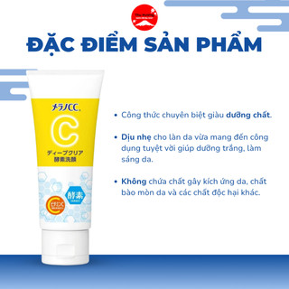 Sữa Rửa Mặt Melano CC Dưỡng Sáng Da Sạch Sâu Cấp Ẩm Giảm Mụn Dầu Nhờn Tẩy Tế Bảo Chết 130g