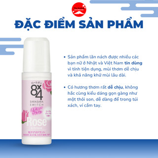 Lăn Khử Mùi Cho Nữ 8X4 Kao Roll-On Giúp Nách Khô Thoáng 8 Tiếng Không Ố Vàng Hương Thơm Dễ Chịu 45ml