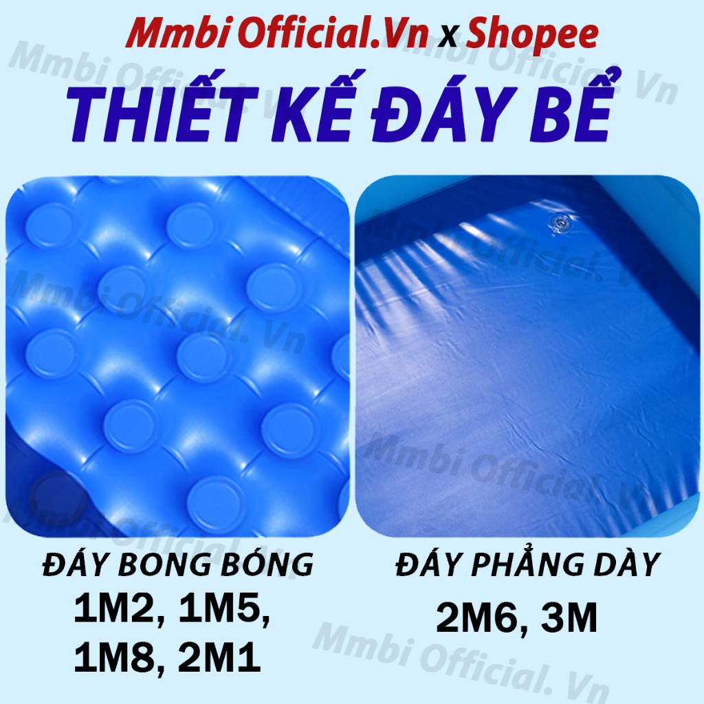 Bể bơi phao bơm hơi 3 tầng cho bé cao cấp – Siêu dày, bền đẹp, an toàn cho bé, giữ hơi lâu, rộng rãi