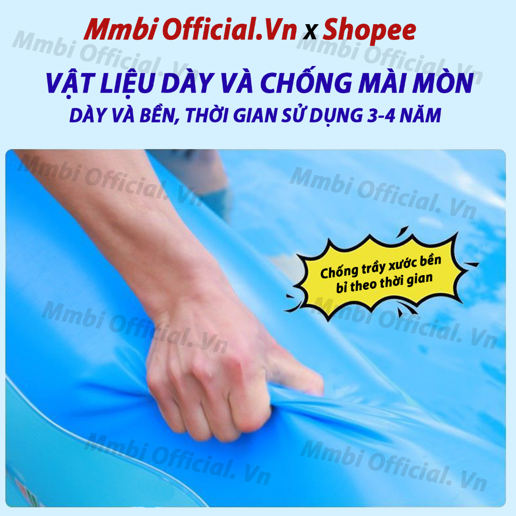 Bể bơi phao bơm hơi 3 tầng cho bé cao cấp – Siêu dày, bền đẹp, an toàn cho bé, giữ hơi lâu, rộng rãi
