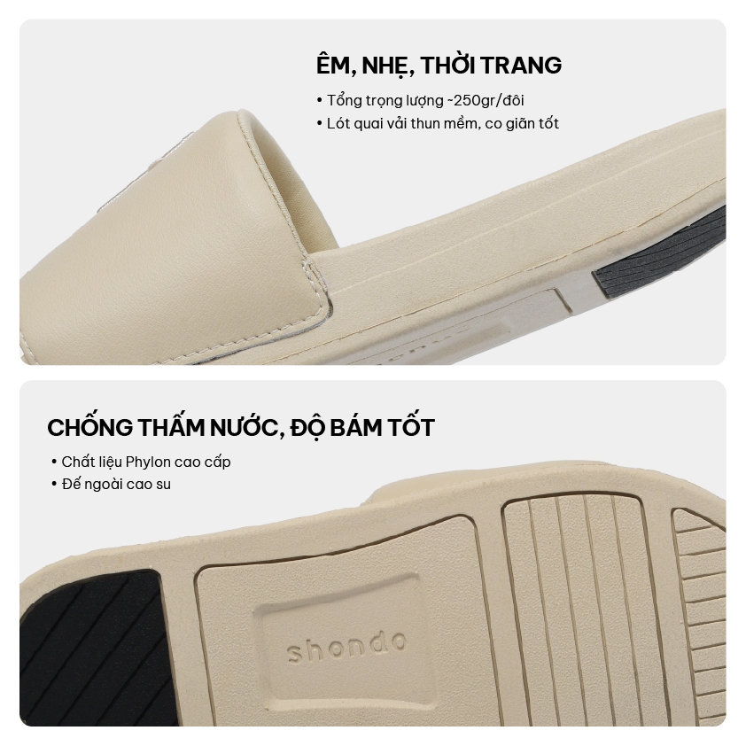 Ảnh Dép Quai Ngang Nam Nữ Trendy 2 Thêu SH, Thoải Mái, Siêu Nhẹ Shondo Nhiều Màu 4