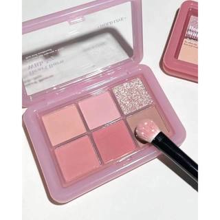 Bảng Phấn Mắt 6 Ô HOLD LIVE Heart Born Nhũ Lì Phấn Mắt Lâu Trôi Màu Tự Nhiên HL708