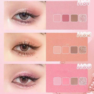 Bảng Phấn Mắt 6 Ô HOLD LIVE Heart Born Nhũ Lì Phấn Mắt Lâu Trôi Màu Tự Nhiên HL708