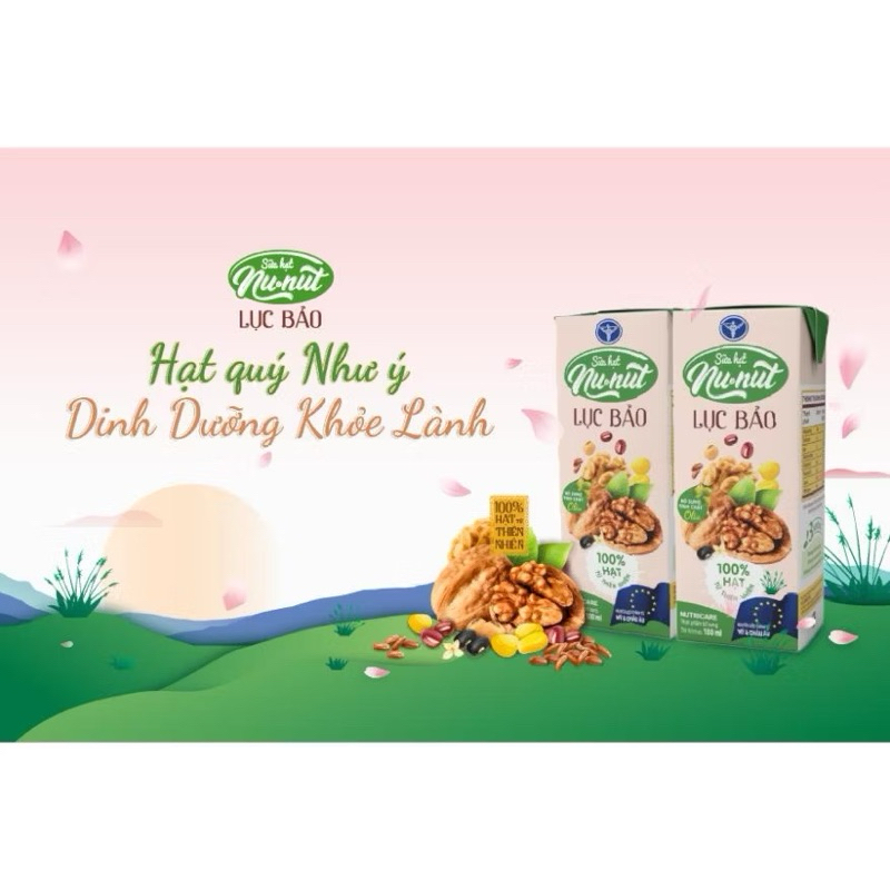 {Sale Sốc} Sữa Hạt Lục Bảo Nu_nut 1t 48h 180ml cho cả gia đình