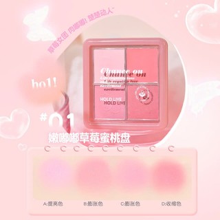 Phấn Má Hồng 4 Ô Hold Live Chance On Mướt Mịn Lâu Trôi Nhẹ Nhàng (Kèm Má Kem) HL707