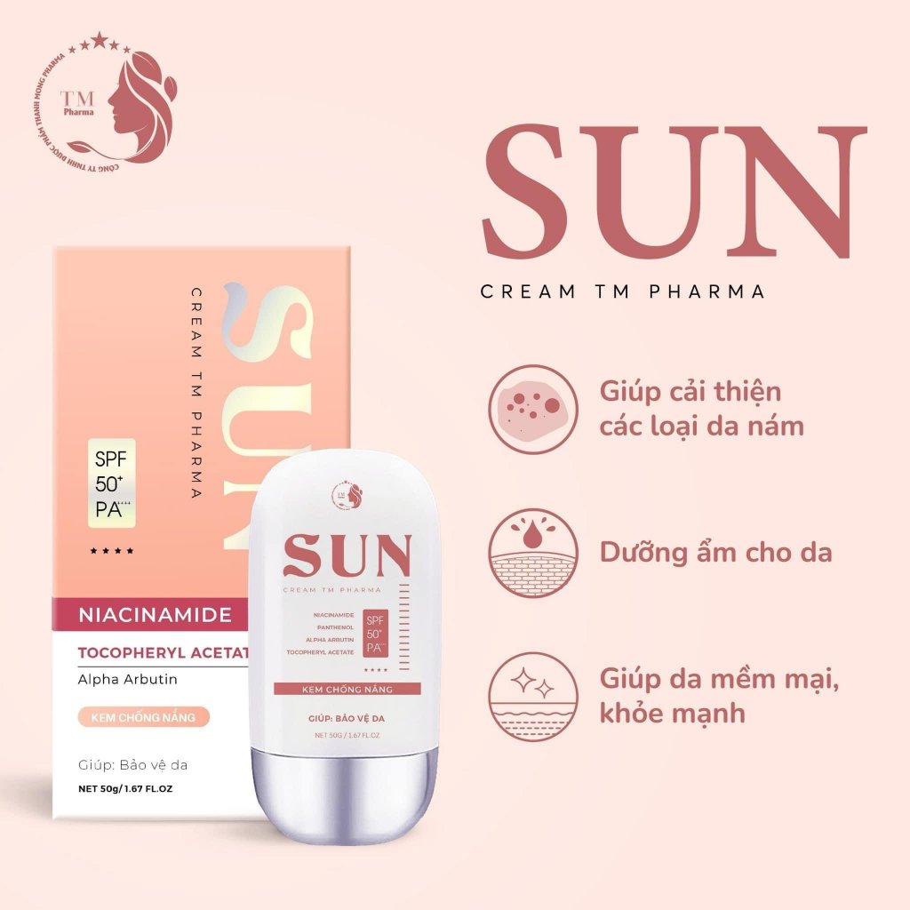 Ảnh Combo 2 Kem Chống Nắng Sun Cream TM Pharma Nâng Tone Da,Không Bết Dính,Công Nghệ Titanium 4
