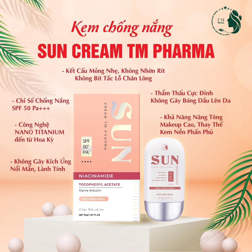 Ảnh Combo 2 Kem Chống Nắng Sun Cream TM Pharma Nâng Tone Da,Không Bết Dính,Công Nghệ Titanium 2