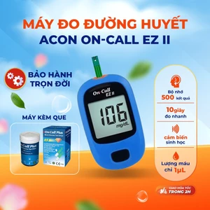 Máy Đo Đường Huyết Acon On-Call EZII Đo Nhanh 10 Giây Bảo Hành Trọn Đời - Chính hãng Acon Mỹ