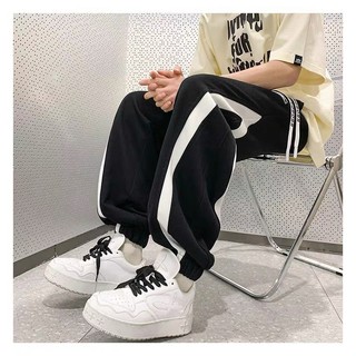 Quần dài jogger thun nỉ DRAGON bo chun Phối sọc form rộng unisex thoáng mát, không xù - K1