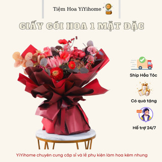 Giấy Gói Hoa 1 Mặt Loại Đặc (58*58 cm) Cao Cấp Trang Trí Quà Tặng Decor Diy Handmade YiYihome