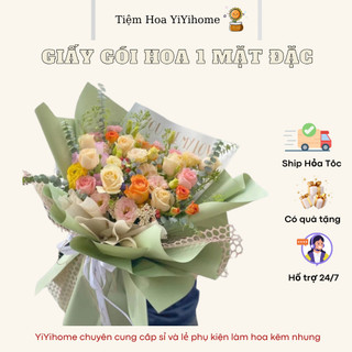 Giấy Gói Hoa 1 Mặt Loại Đặc (58*58 cm) Cao Cấp Trang Trí Quà Tặng Decor Diy Handmade YiYihome
