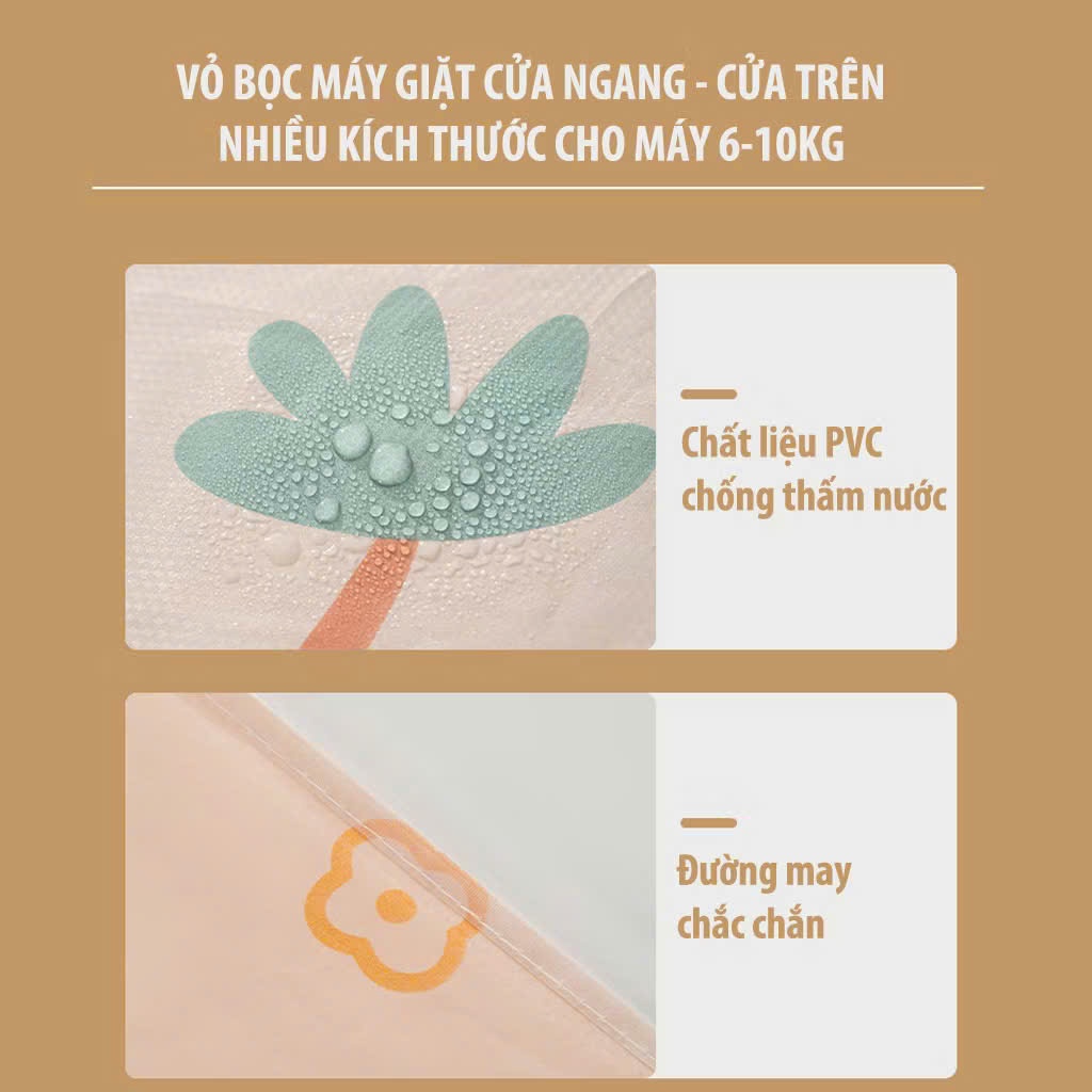 BỌC MÁY GIẶT CỬA TRÊN CỬA NGANG CHỐNG NƯỚC CAO CẤP - Áo Trùm Máy Giặt 6-15kg,Bọc Máy Giặt Bền Đẹp Dễ Sử Dụng