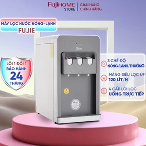 Máy lọc nước nóng lạnh FujiE WPD508C Nhập khẩu, máy lọc nước mini để bàn 3 vòi 4 cấp lọc gia đình tiết kiệm điện