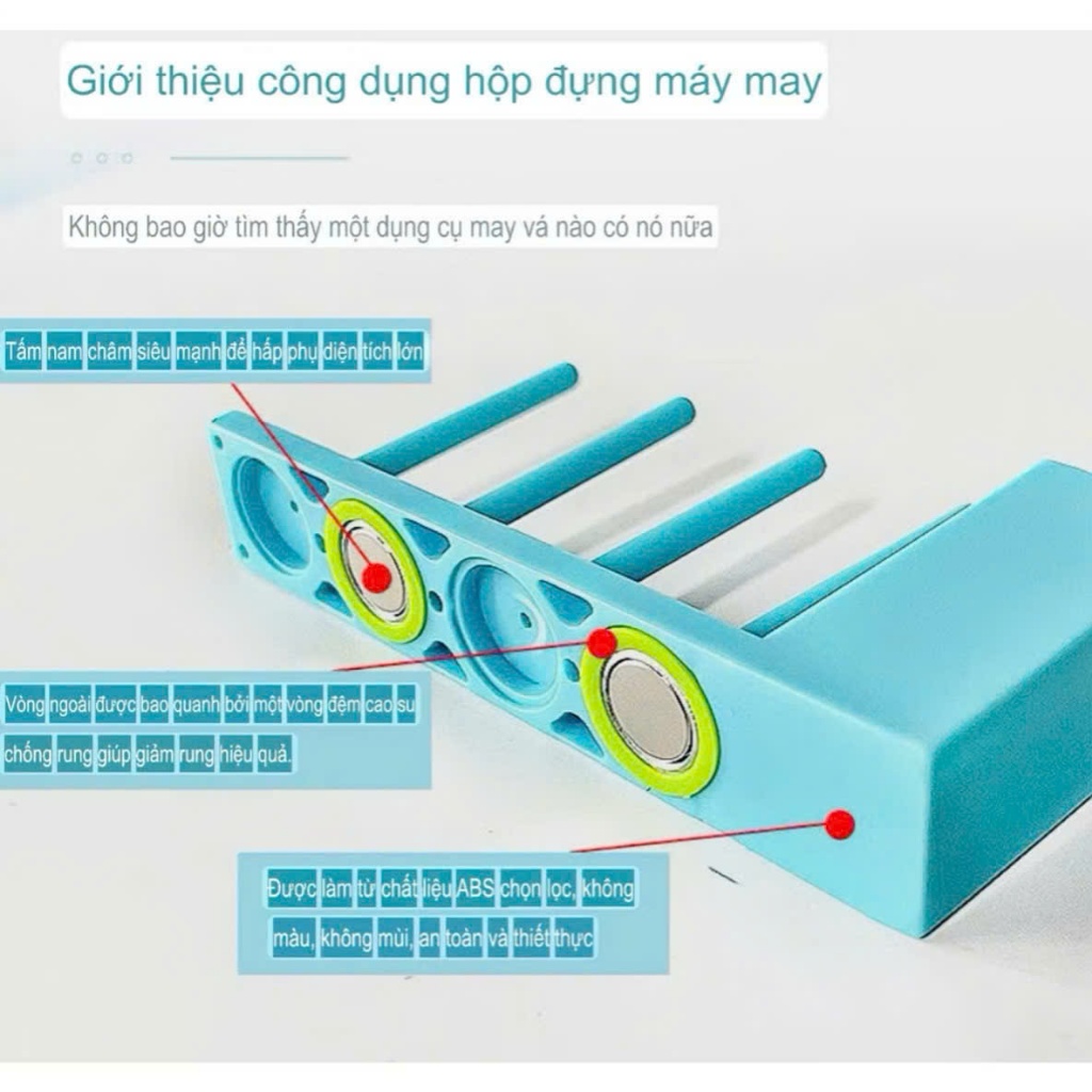 Giá Suốt Kèm Khay Đựng Đồ Có Đế Nam Châm - Tiện Lợi Gọn Gàng Ngành May Mặc (1 Cái)