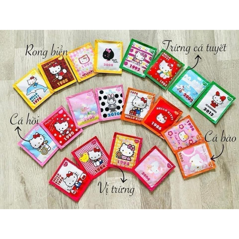 Gia Vị Rắc Cơm Furikake Nhật Bản 6 Vị 30 Gói, Gia Vị Ăn Dặm An Toàn Đầy Đủ Dưỡng Chất Cho Bé