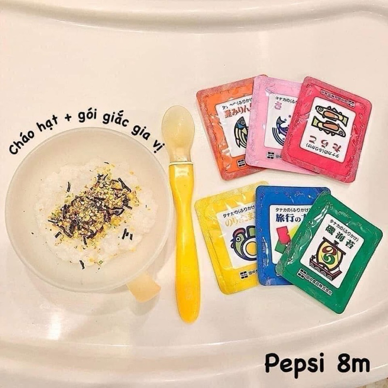 Gia Vị Rắc Cơm Furikake Nhật Bản 6 Vị 30 Gói, Gia Vị Ăn Dặm An Toàn Đầy Đủ Dưỡng Chất Cho Bé