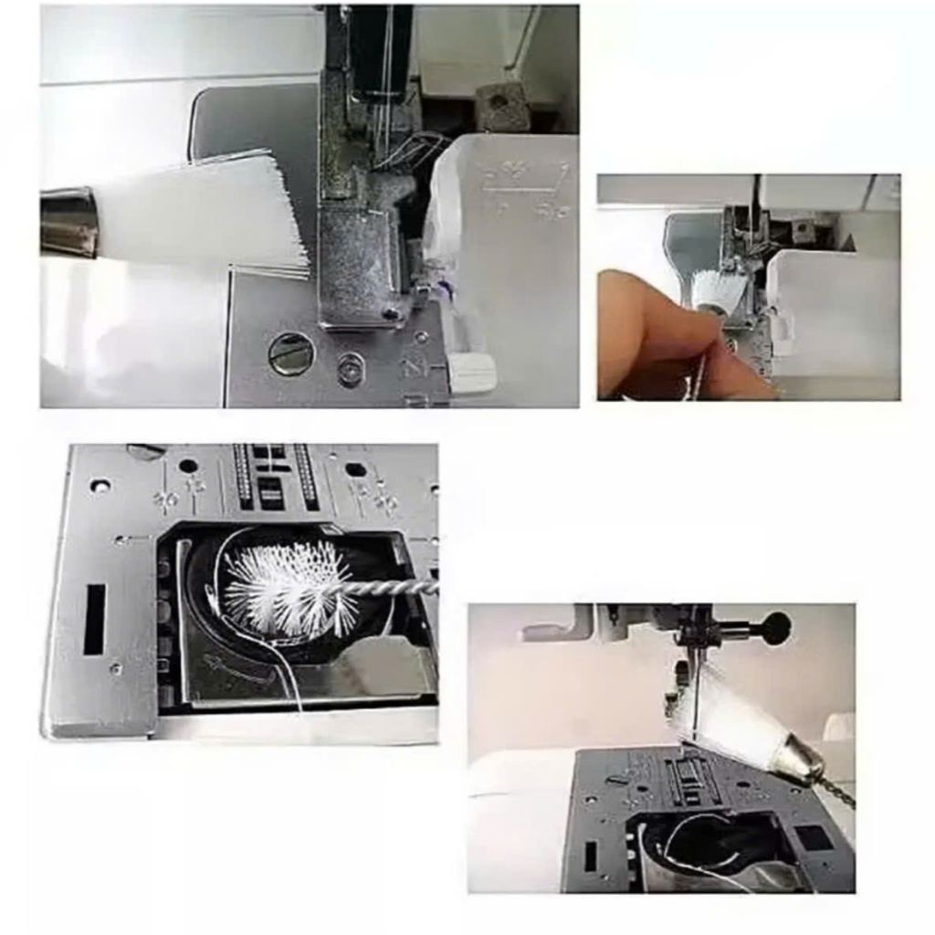 Chổi Quét Vệ Sinh Máy May 2 Đầu 17cm - Cọ Vệ Sinh Phụ Kiện Máy May Công Nghiệp