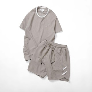 Bộ Cộc Tay Nam Cotton Dệt Len – Áo + Quần Short – Mềm Mại, Thoáng Mát | Set Đồ Nam Basic Form Đẹp