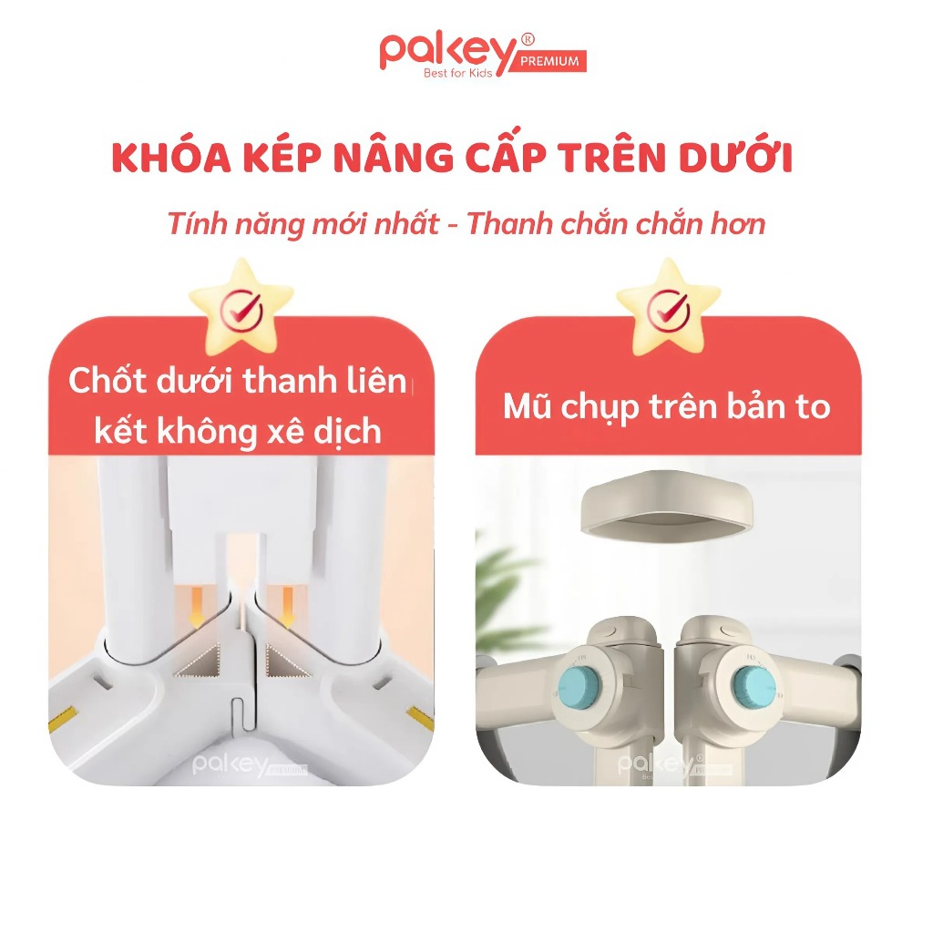 Ảnh Thanh Chắn Giường PAKEY SB2 Cao Cấp Nâng Hạ Một Bên Dễ Dàng, Hàng Rào Giường An Toàn Cho Bé Yêu- Bảo Hành Trọn Đời 4