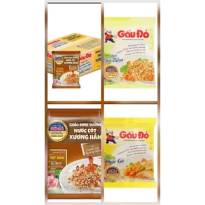 Cháo gấu đỏ thịt băm, cháo gấu gà, cháo dinh dưỡng nước cốt xương hầm